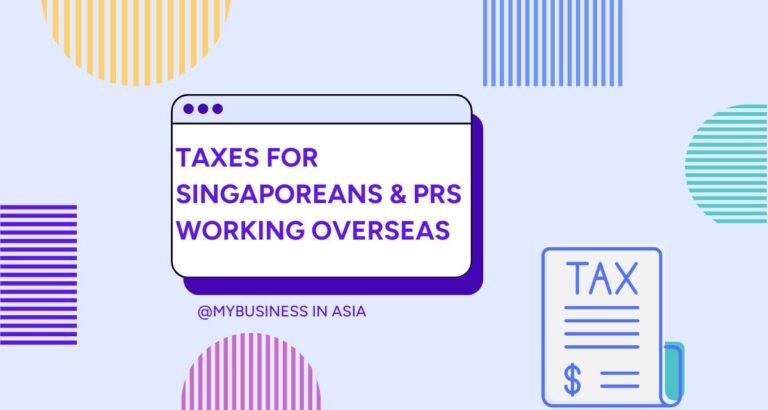 Visual on Singapore tax on overseas income for citizens and PRs working abroad.